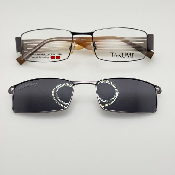 Takumi Eyeglasses Eye Glasses Frames T9945 20 52-18-140 W/ Clip